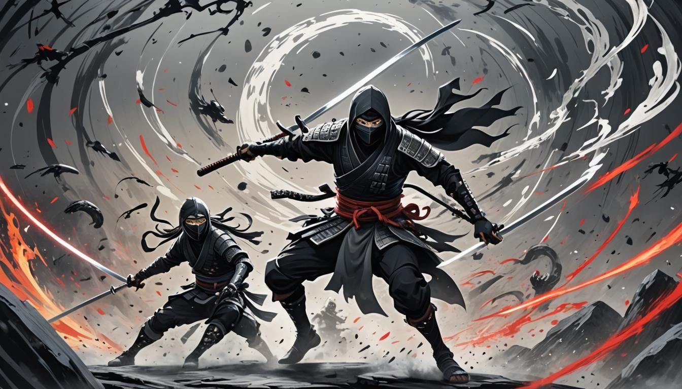Ninja vs. Samurai: Action-Packed Concept Art