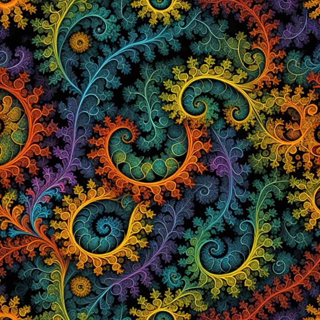 Vibrant Fractal Bloom
