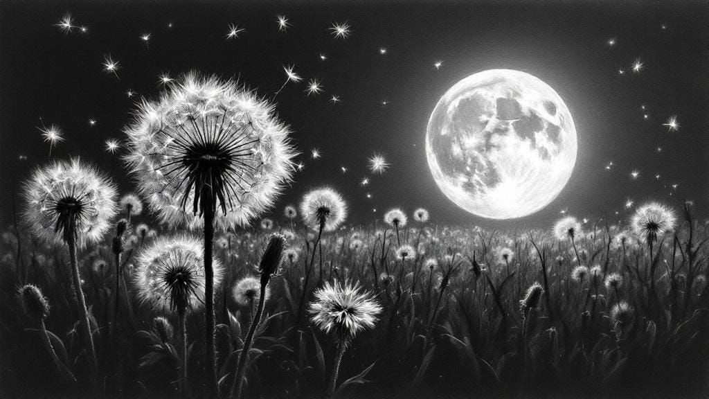 Magical Moonlight and Dandelion Wishes