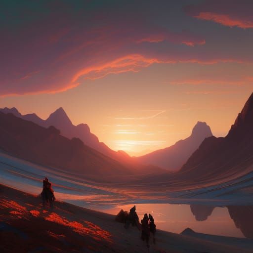 Vinicunca Sunset: Hyperdetailed Concept Art