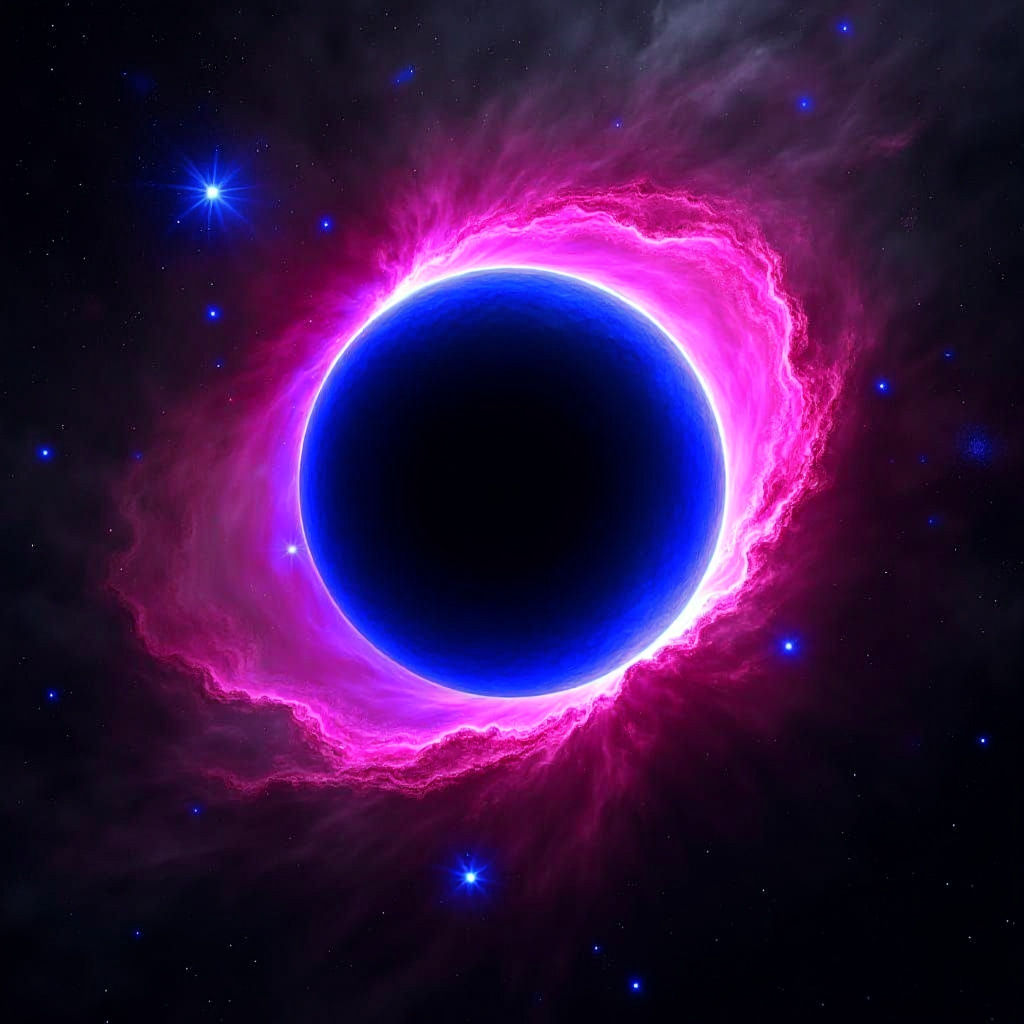Black Hole with Swirling Cosmic Dust in Dramatic Realism