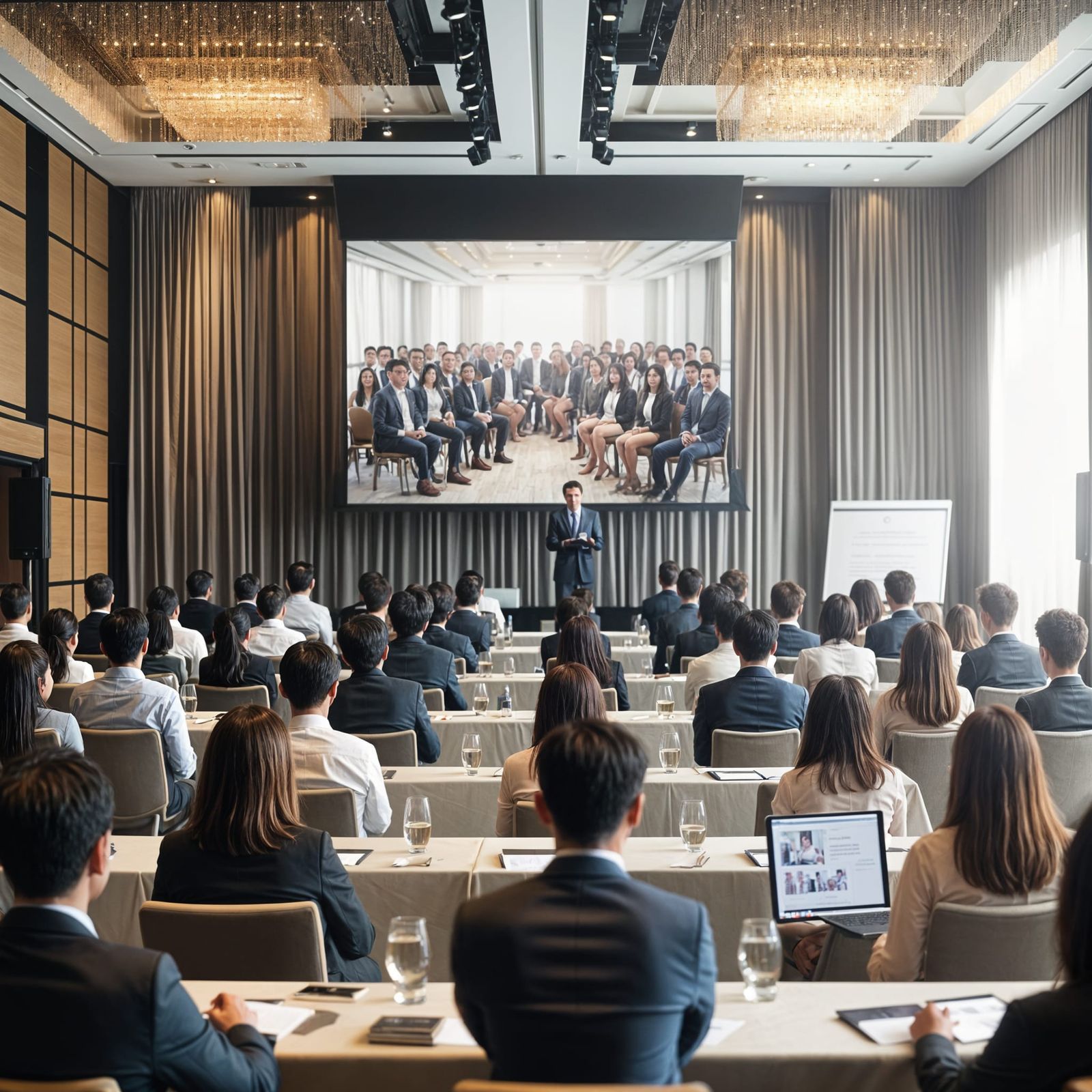 Professional Business Presentation with Bokeh Effect