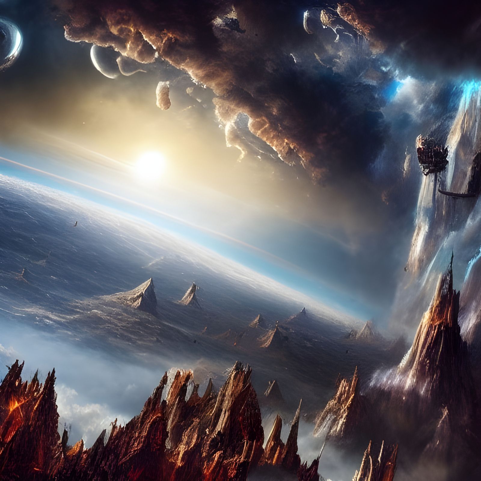 Epic Big Bang Digital Matte Painting