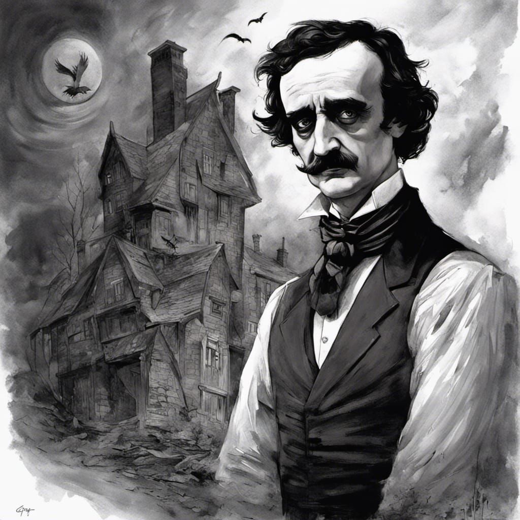 Sinister Edgar Allan Poe Portrait