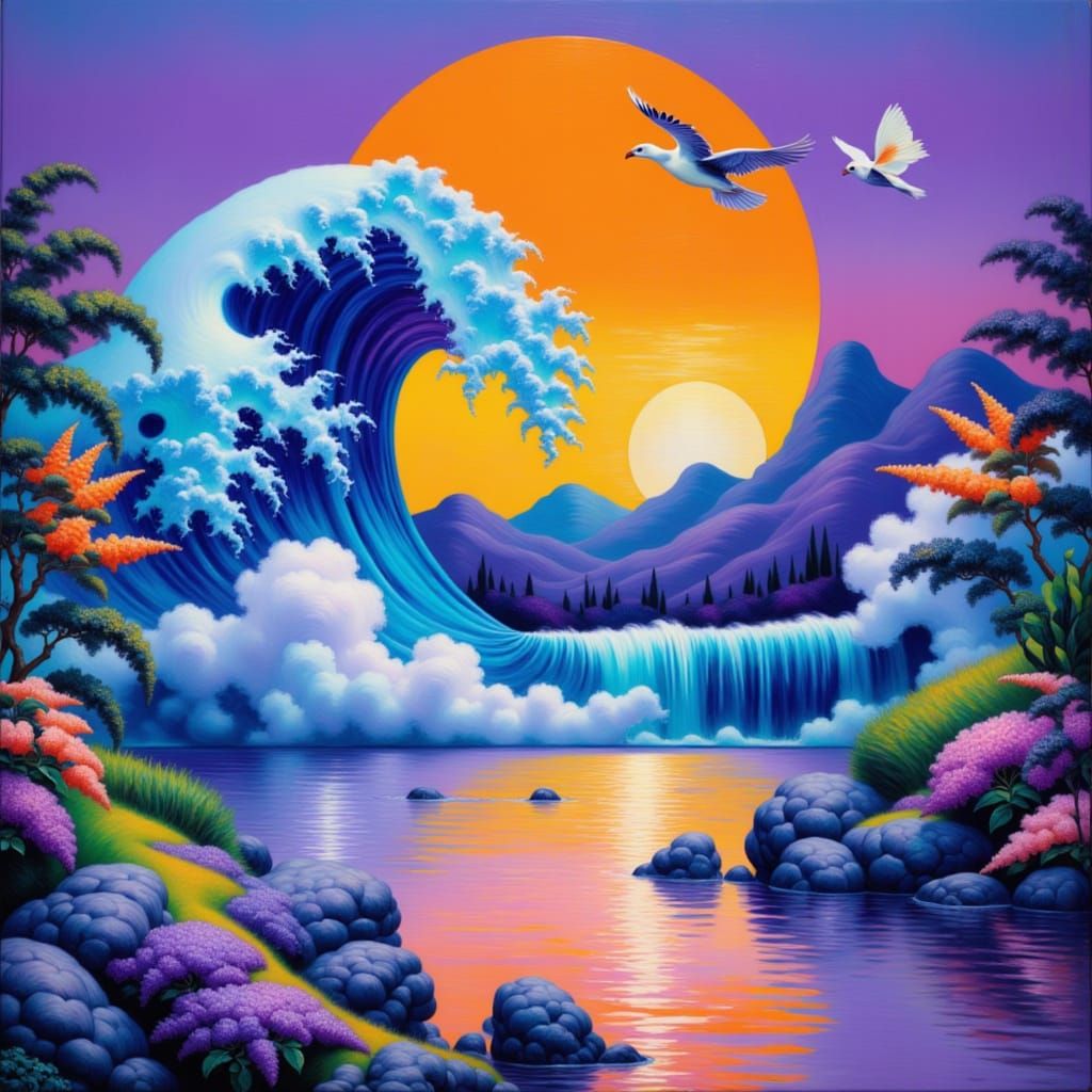 <lora:Vapor-Impressionism:1.0>  Huge crashing crushing destr...