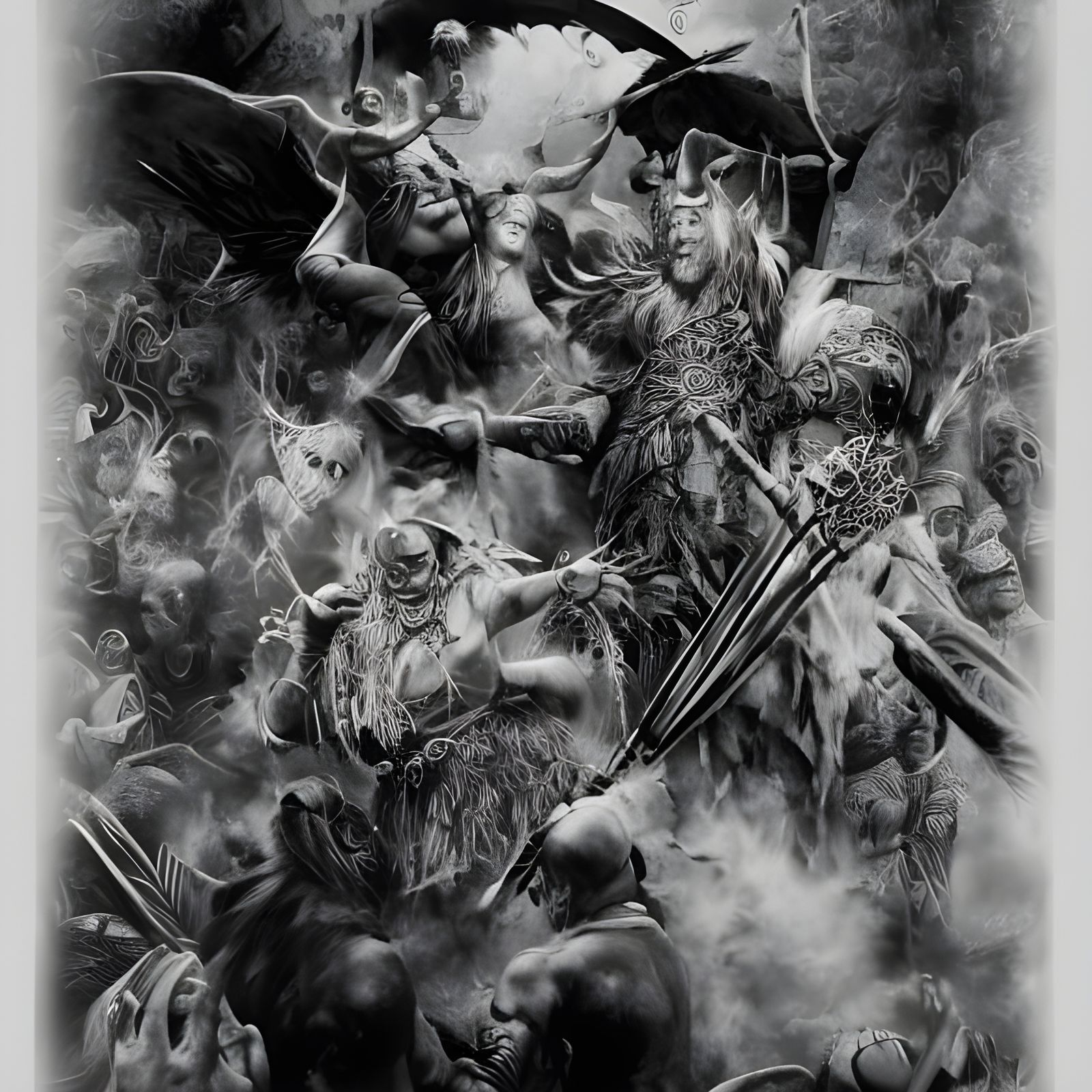 Abstract Shaman Dance: Hyperdetailed Digital Art