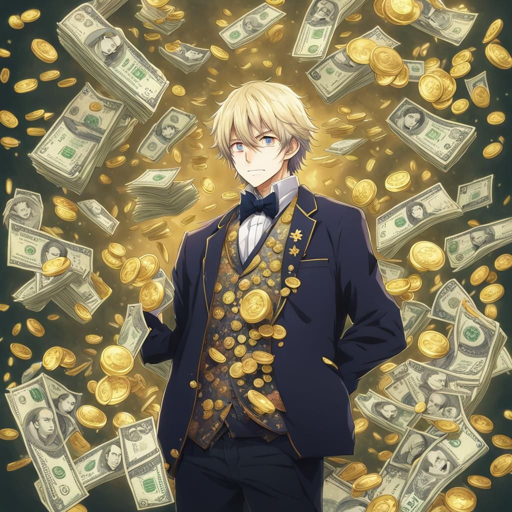 Infinite Money in Anime Key Visual Style