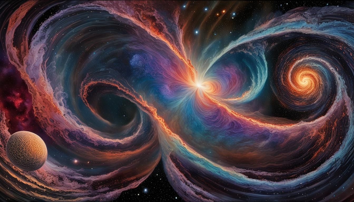 Spectacular Galactic Nebula Formation in Comic Book Style