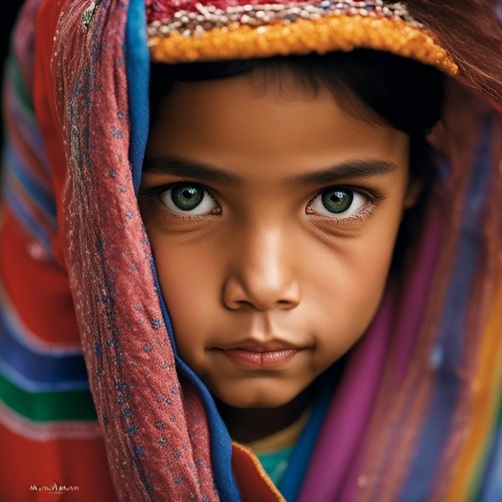 Striking Portrait of a Young Mexican Girl