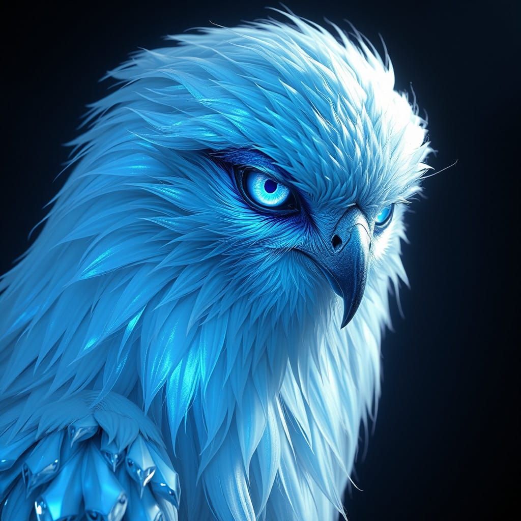 Noble Fae Falconess in Iridescent Starlight