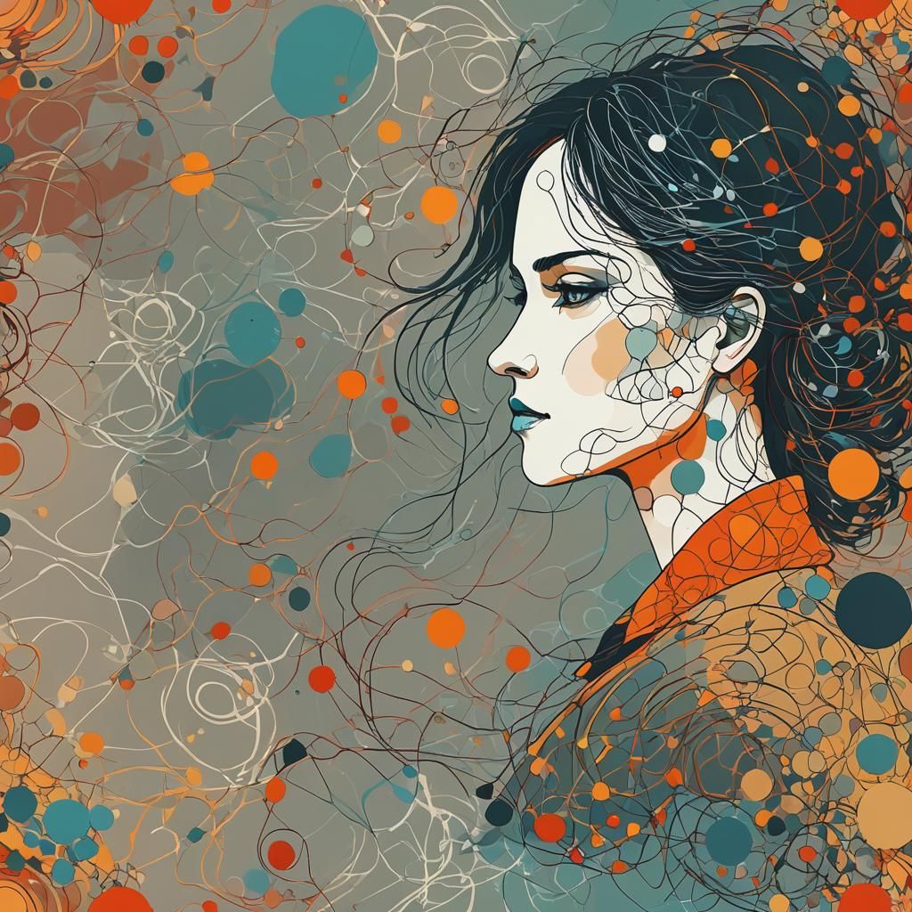 Abstract Pictogram Profile Picture in Digital Art