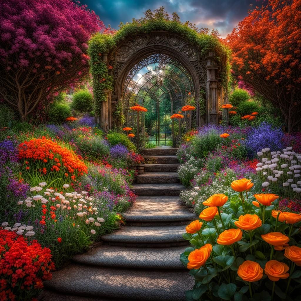 Gem Blossom Flowers in a Secret Garden