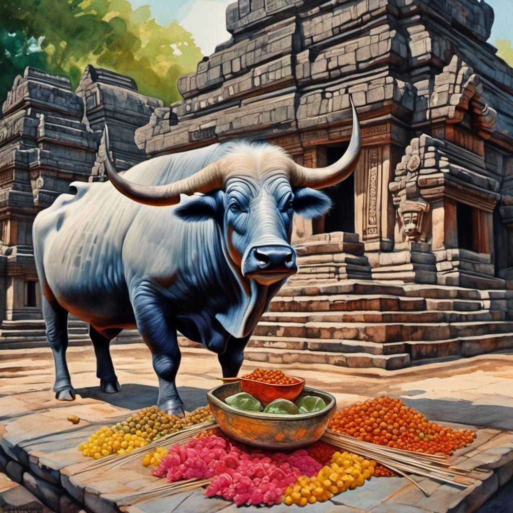 Cambodia, water buffalo