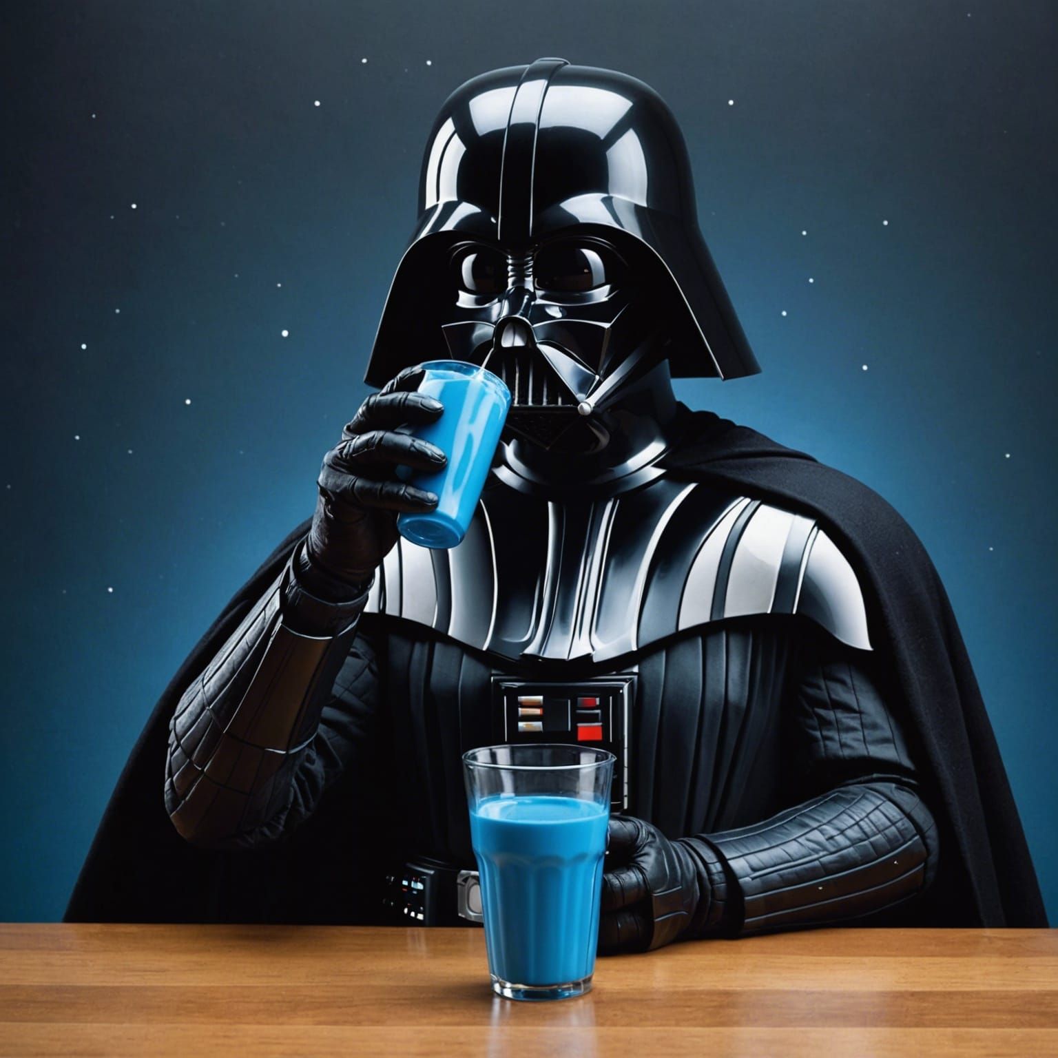 Darth Vader's Refreshment: Sipping Blue Milk