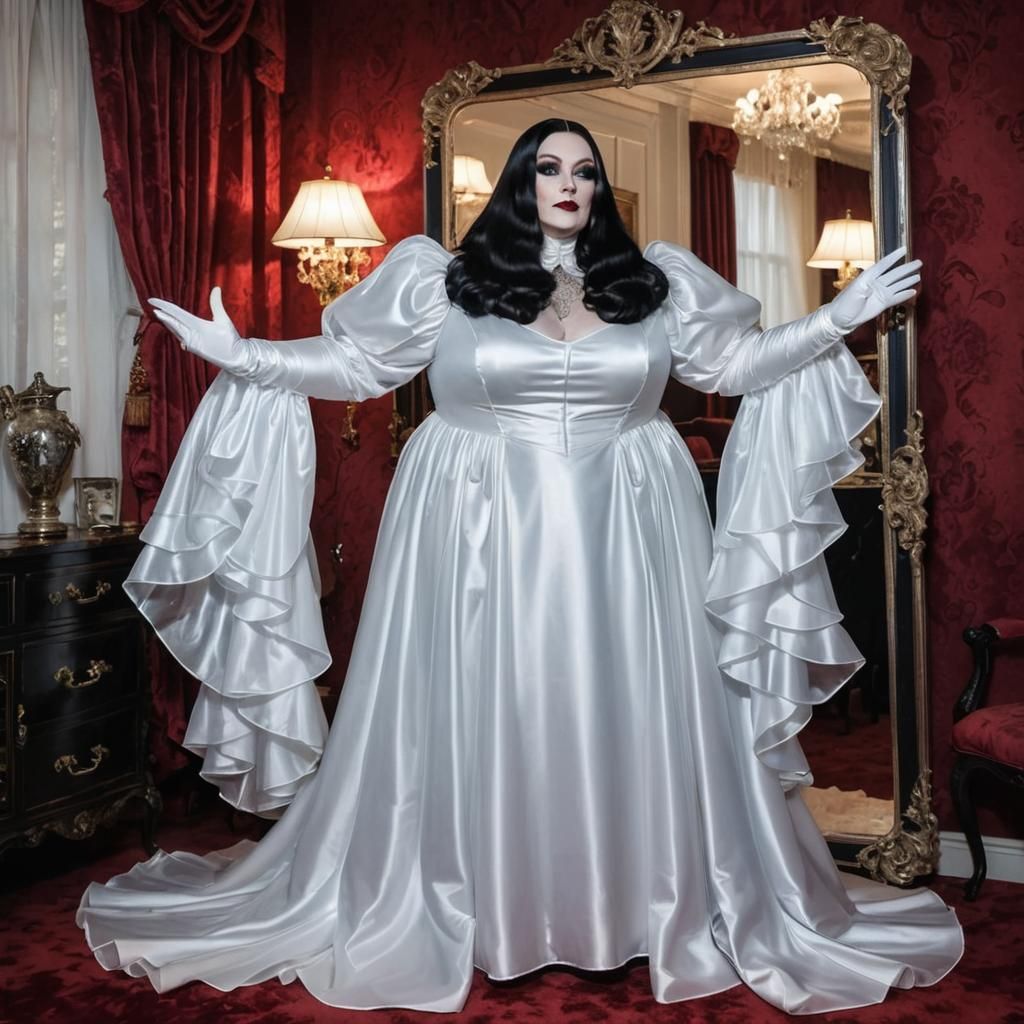 POMPÖÖS Couture. A Satin Wonderland of Sissy Satin Dresses, ...