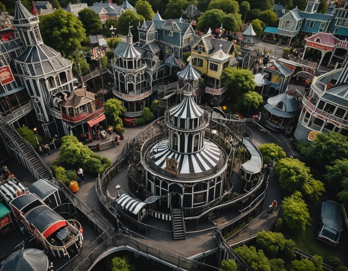 Beetlejuice Amusement Park Ride in Burton Style