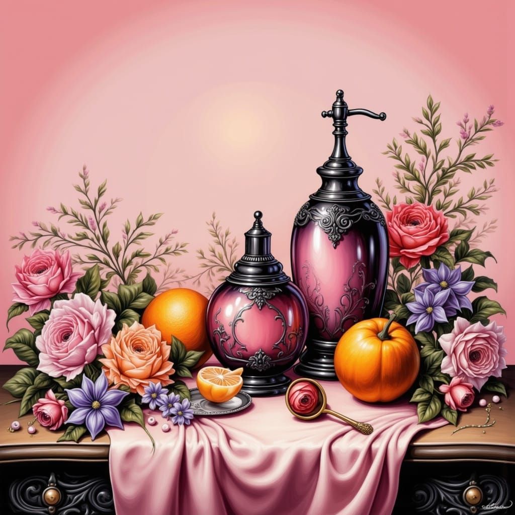 <lora:Mixed Vintage:1.0>Create a Close up Clean Oil Ink Airb...