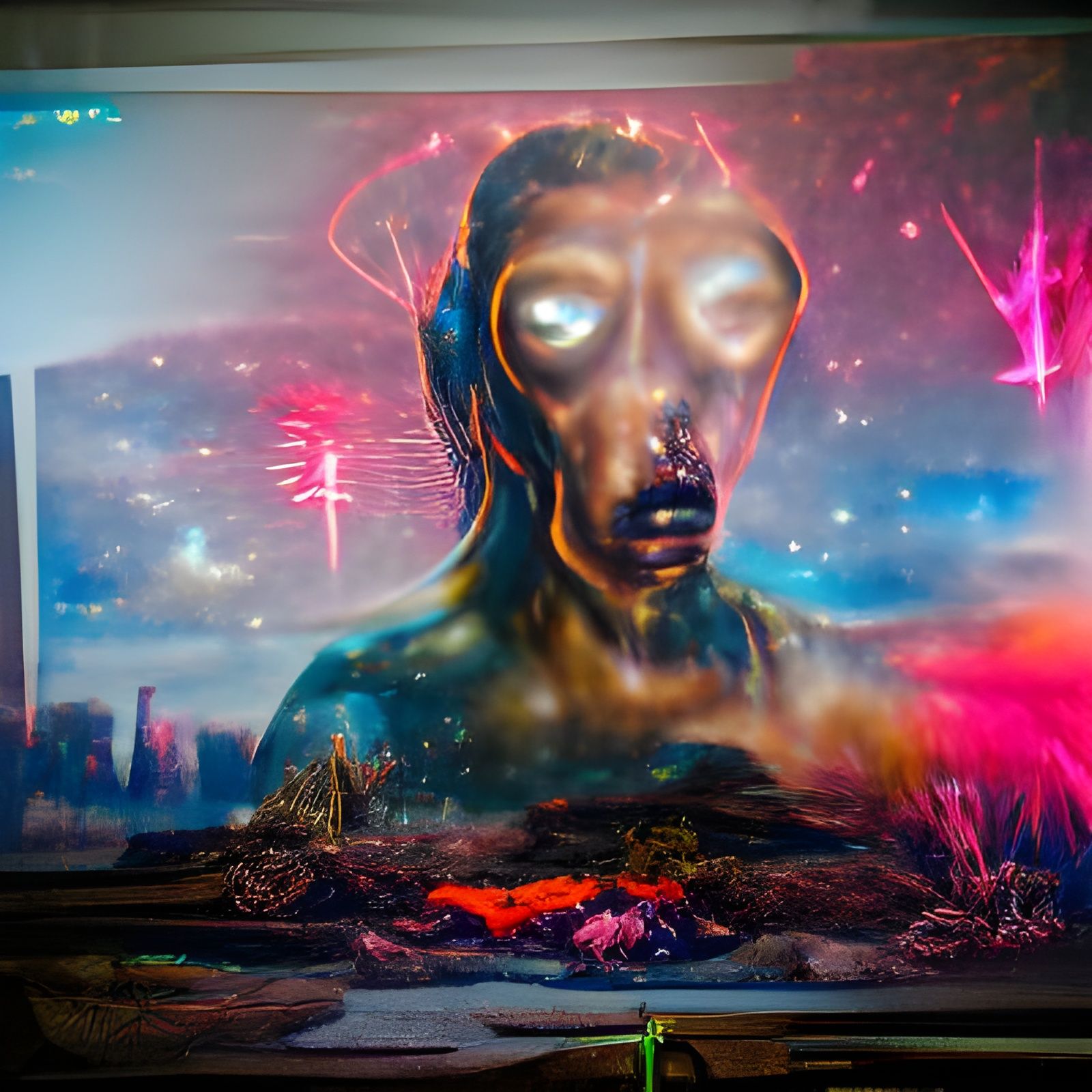 Pre-Apocalyptic Meditation in Astral Cosmic Illustration