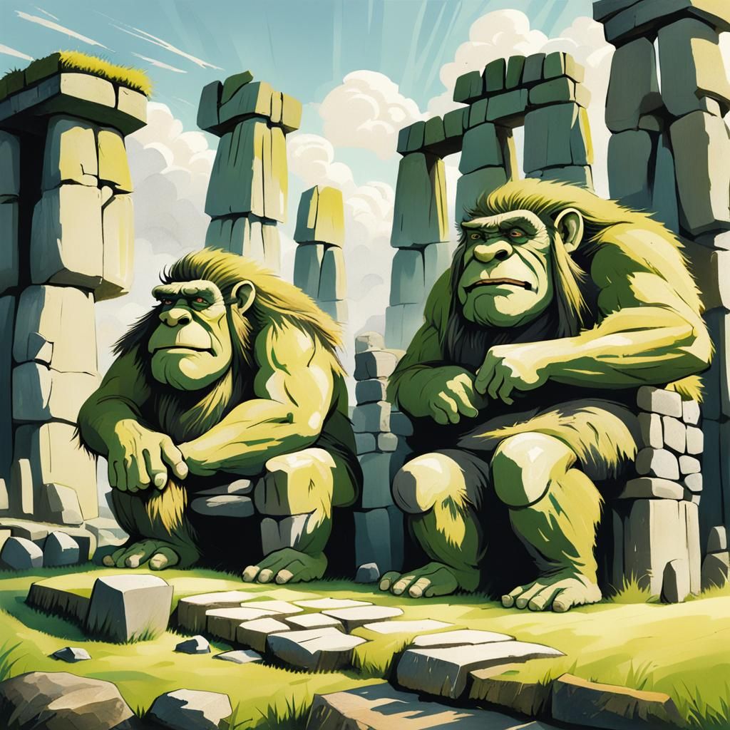 Giant Trolls Building Stonehenge