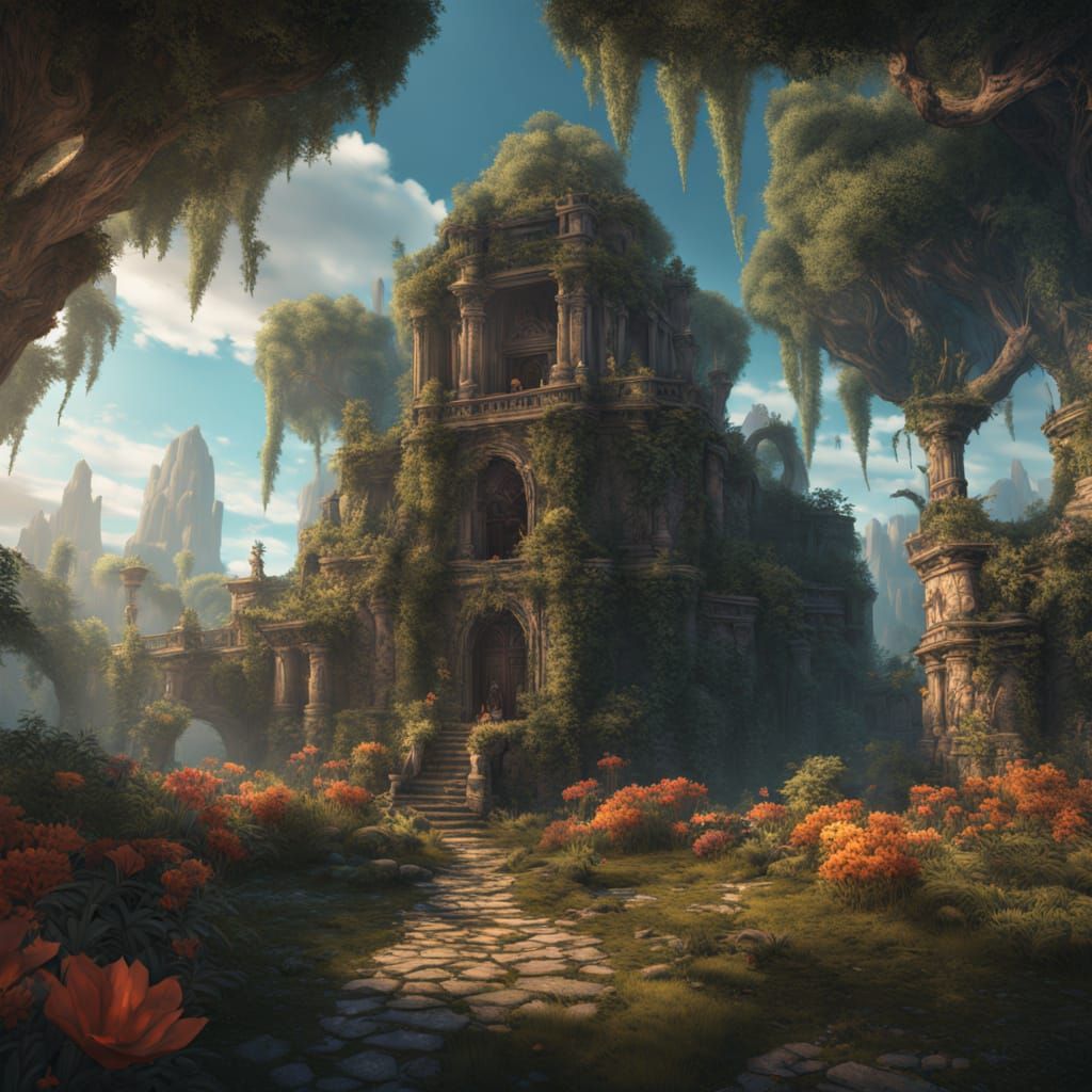 Fluffy Pomeranian Dog in Tiger Costume in Jungle