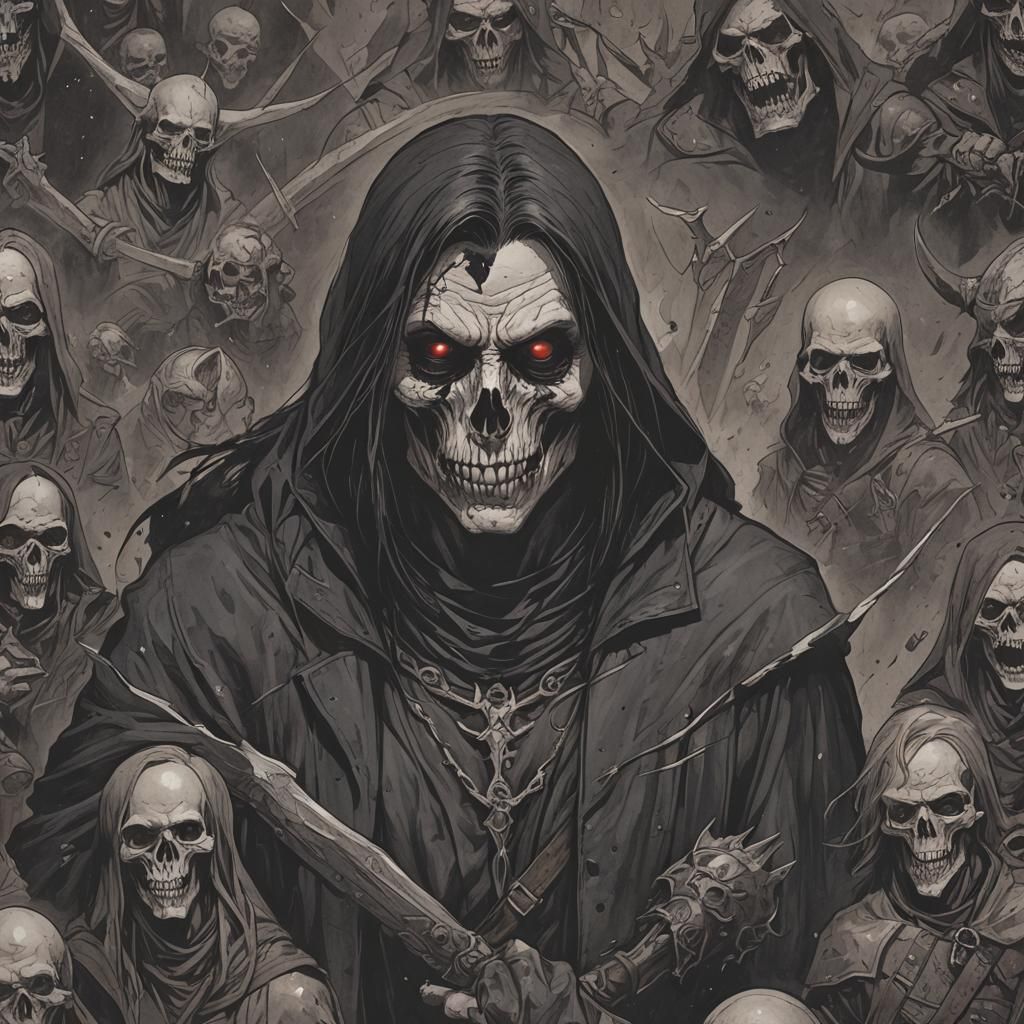 Grimdark Scene in Dark Fantasy Style