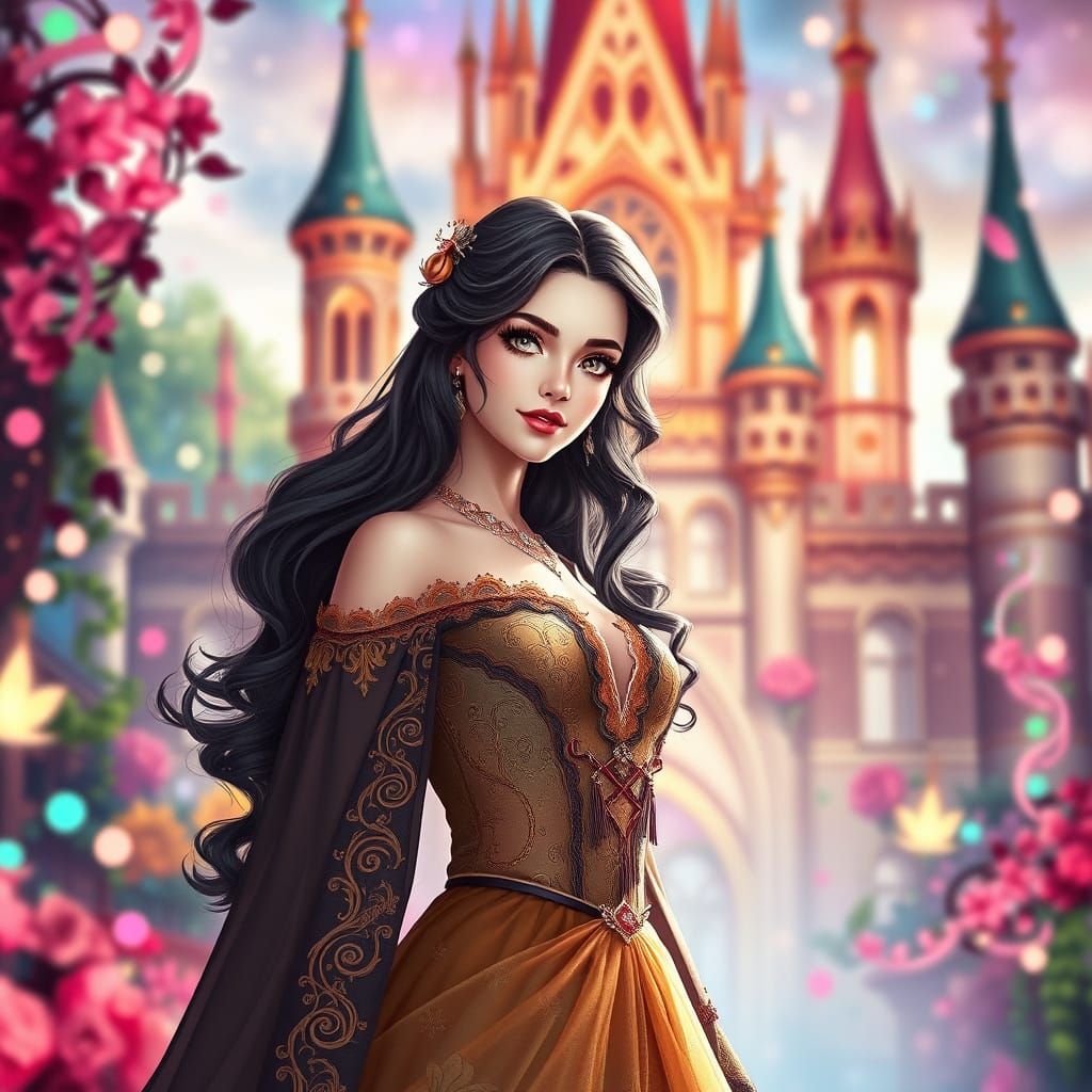 Christine Daae in a Vibrant English Castle