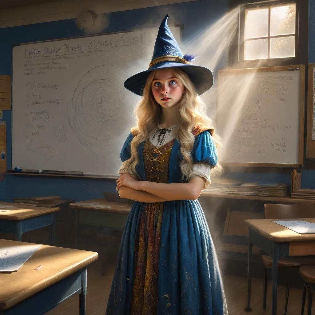 Young Wizard Ready to Teach, Charcoal Sketch