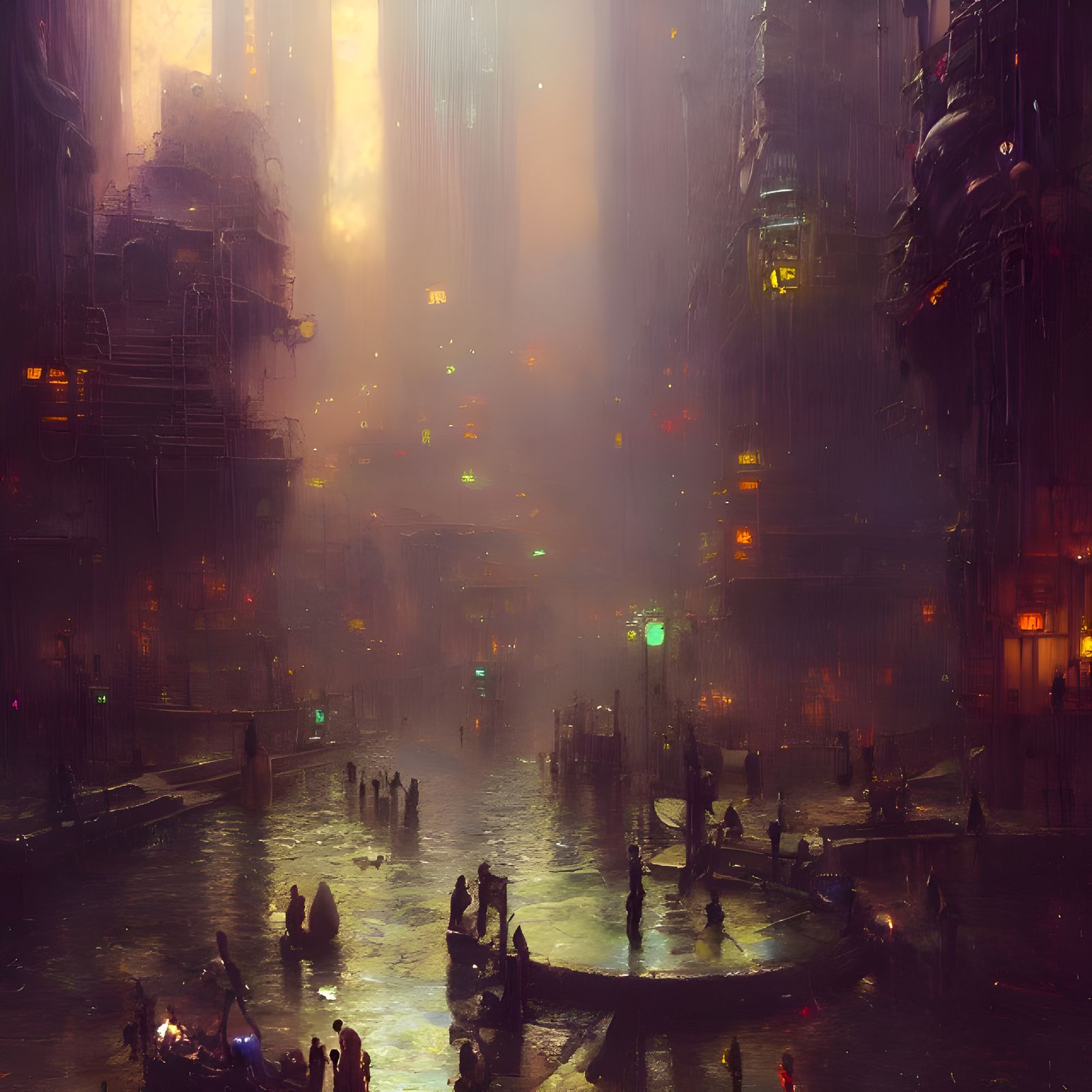 Aetherpunk City Photograph in Hyperrealistic Style