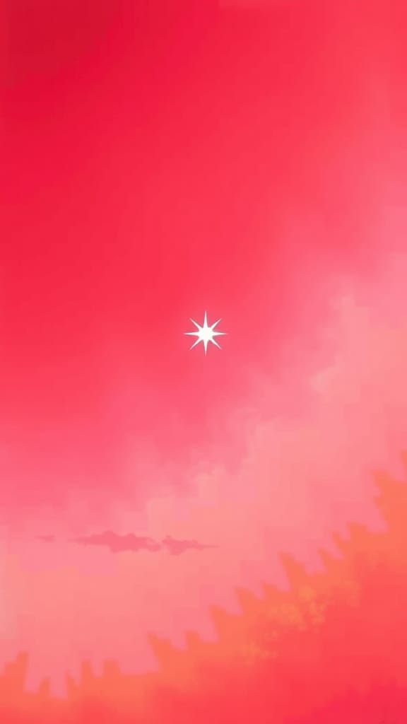 Radiant Star in Vibrant Ombre Sky