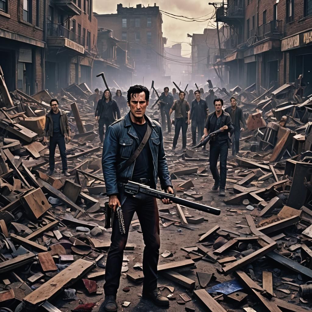 Ash Williams and Trent Reznor Zombie Apocalypse