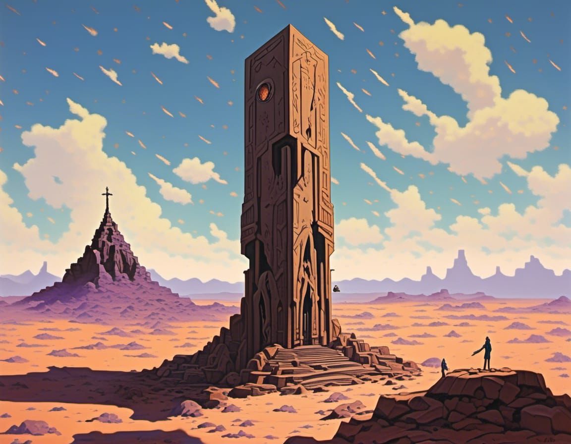 obelisk in the desert