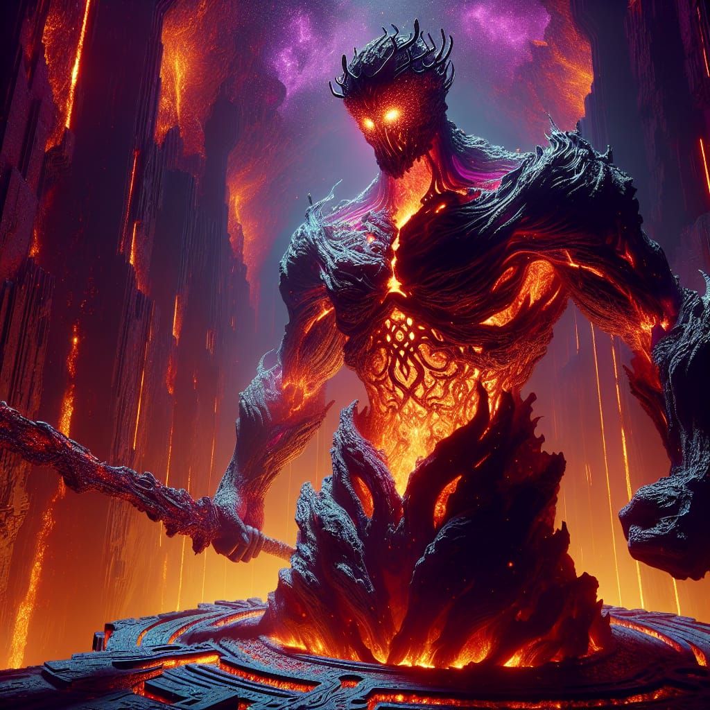 Magma Golem in Volcanic Underworld