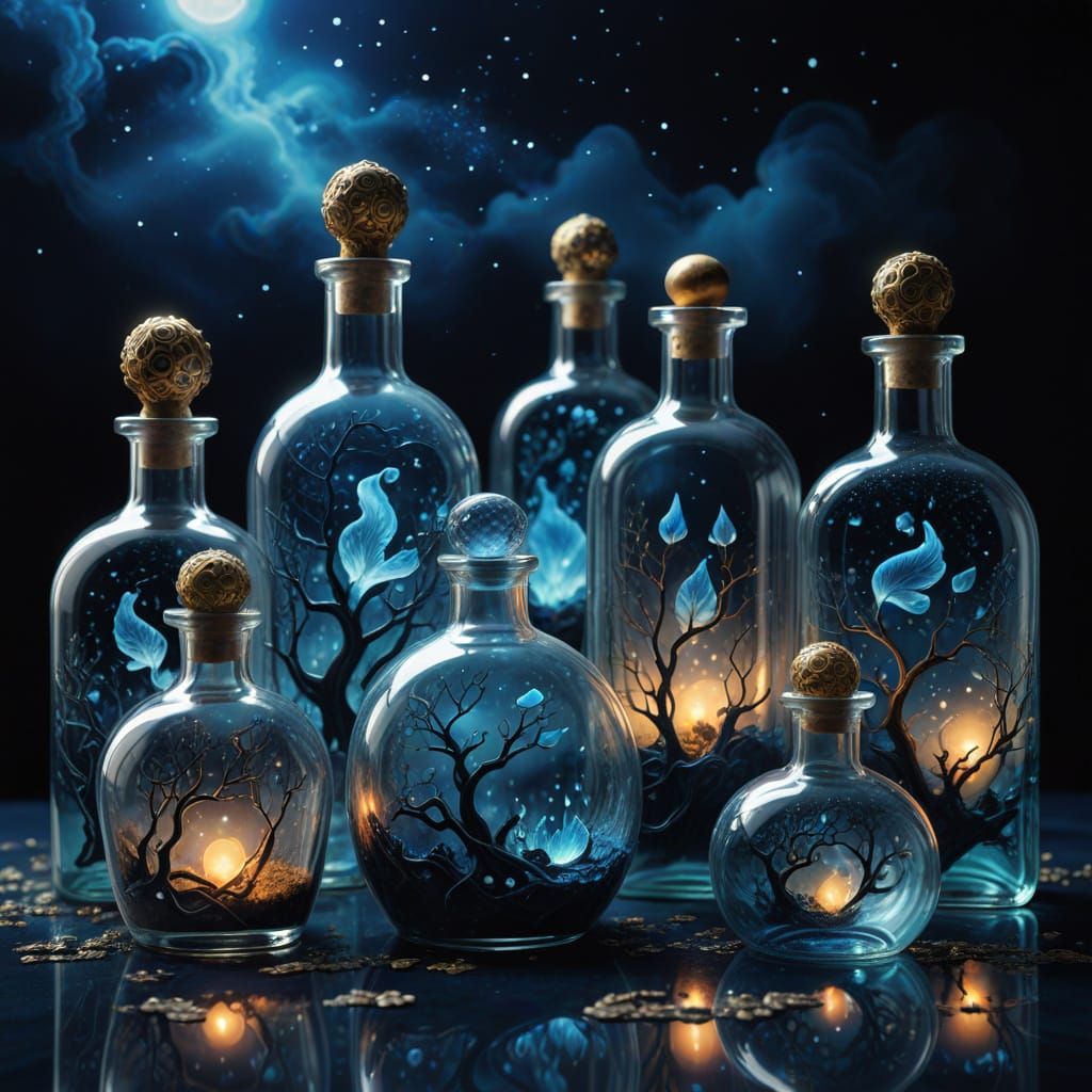 Surreal Bottles on Ethereal Plane