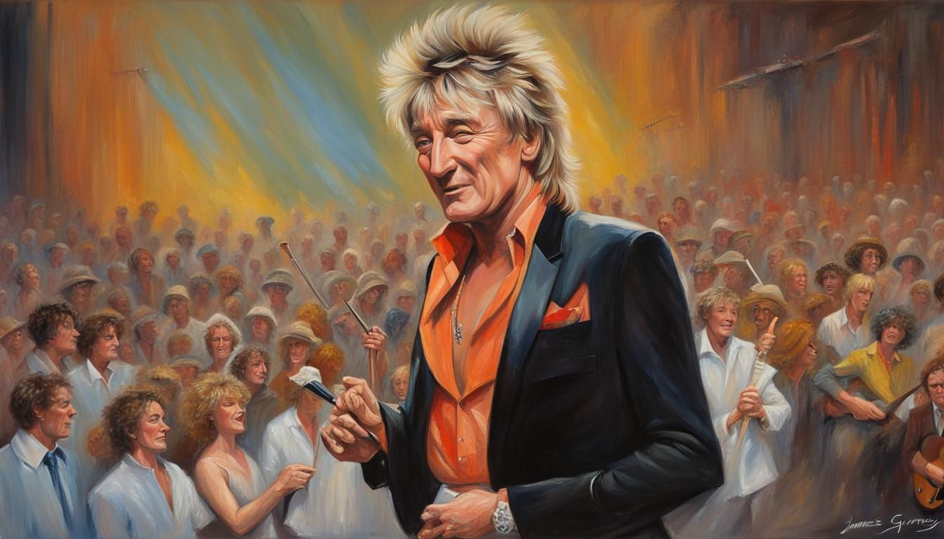 rod stewart music poster