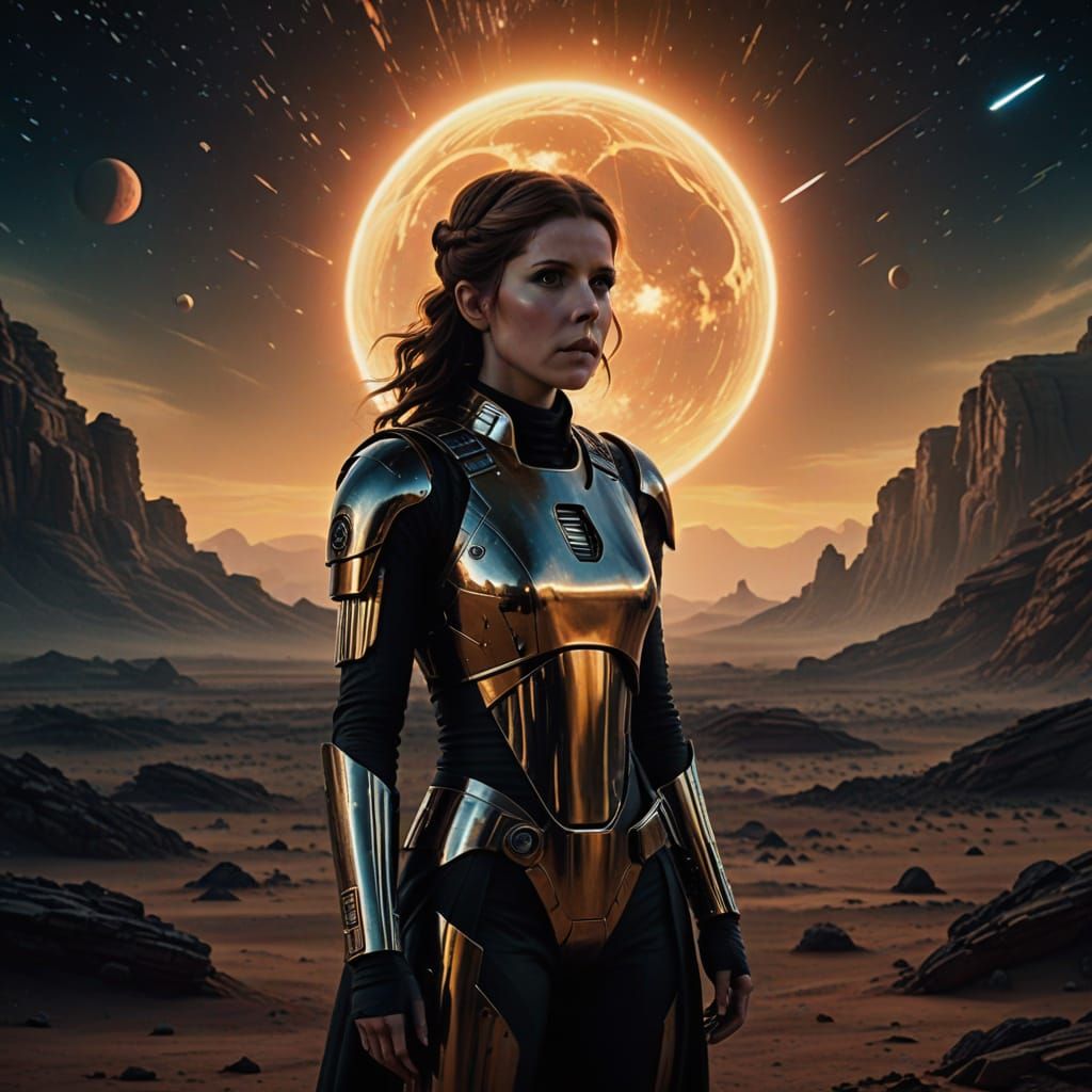 Ethereal Space Princess in Blueshift Hues