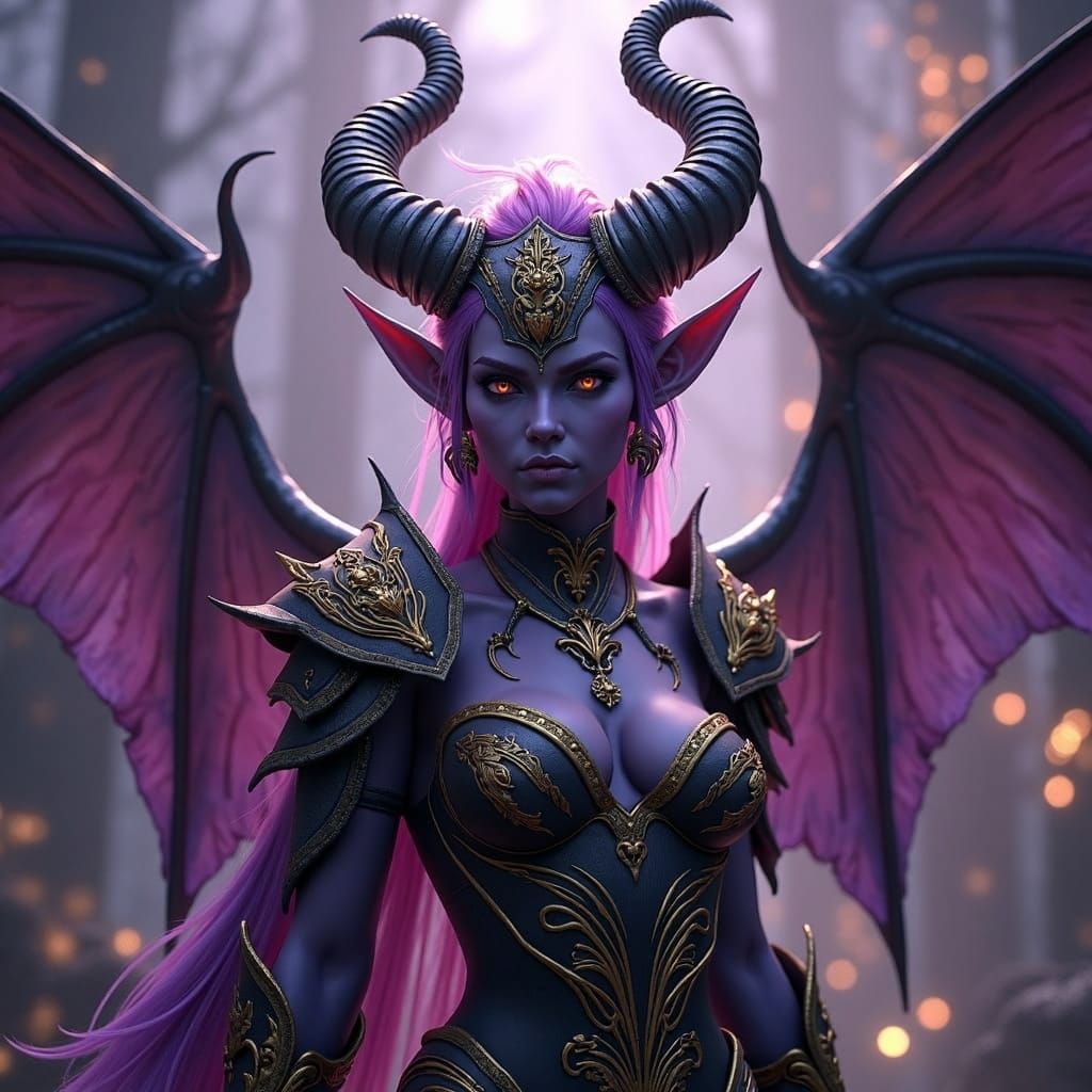 Ethereal Demoness Reigns in Dark Fantasy Realm