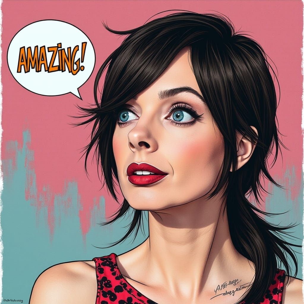 Pastel Portrait of Snow White in Awe