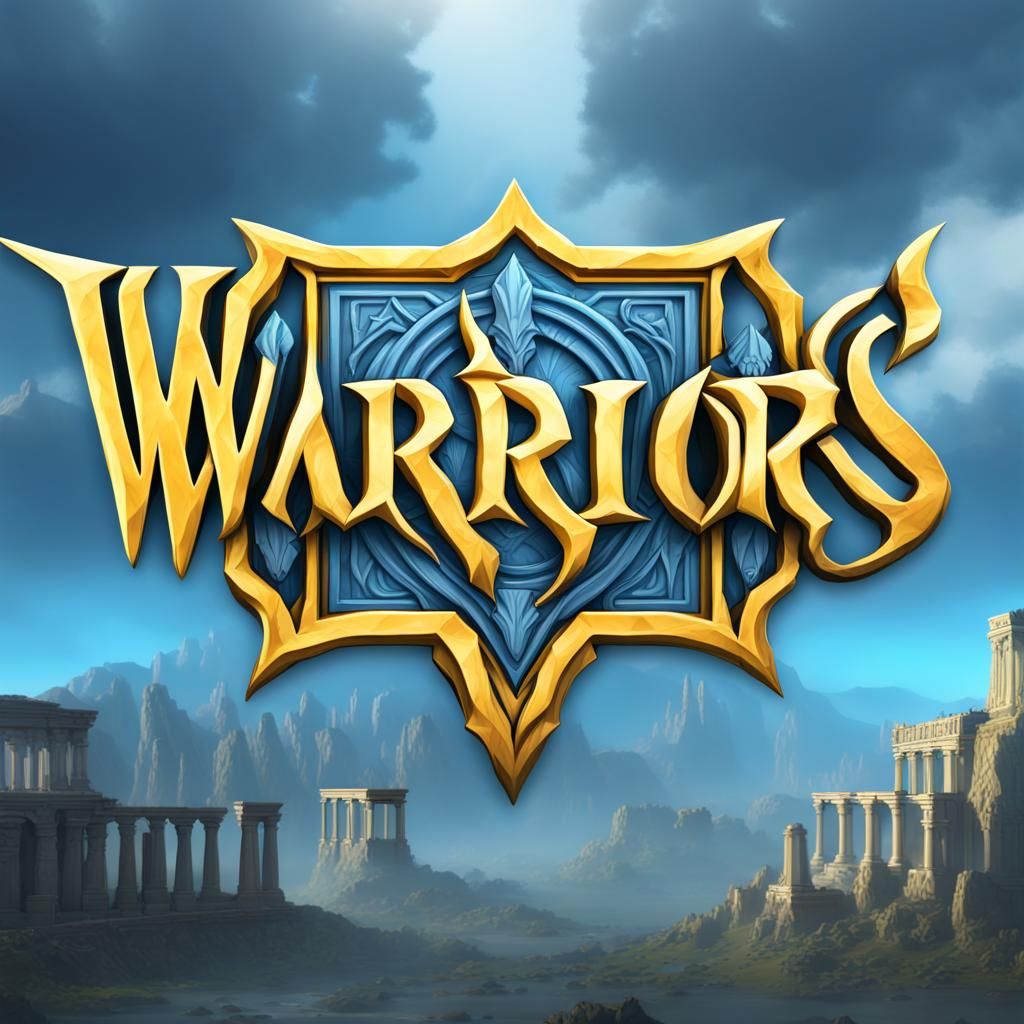 Warriors eSports Logo in Gothic Font, Ancient Greece Theme