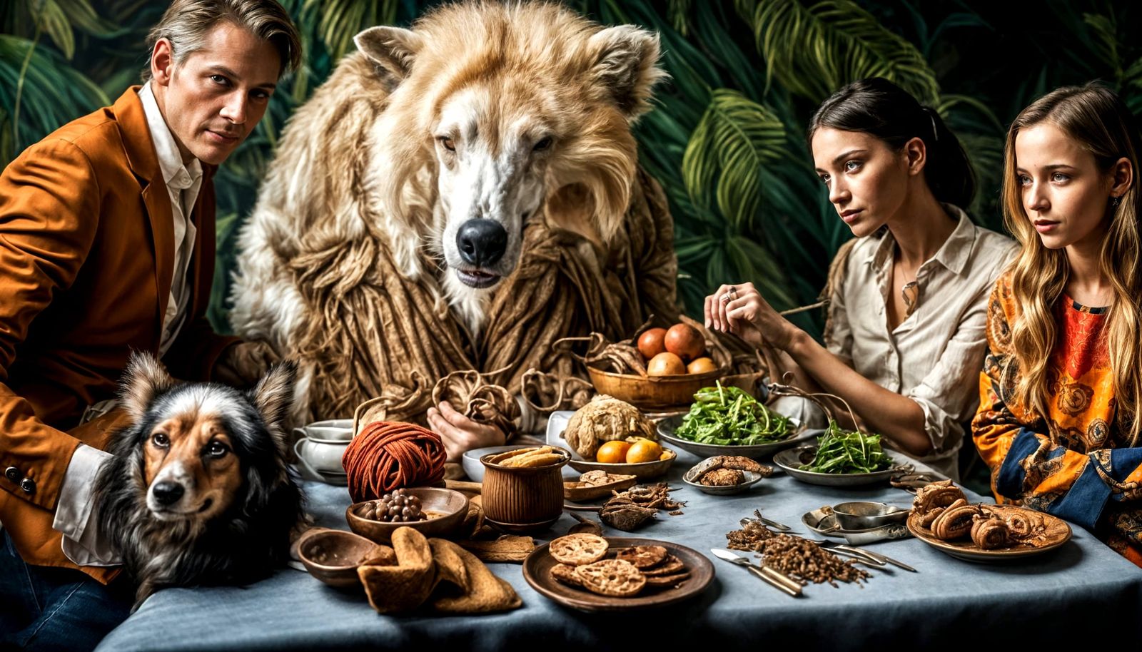 Surreal Alien Restaurant Celebration in Hyperreal Detail