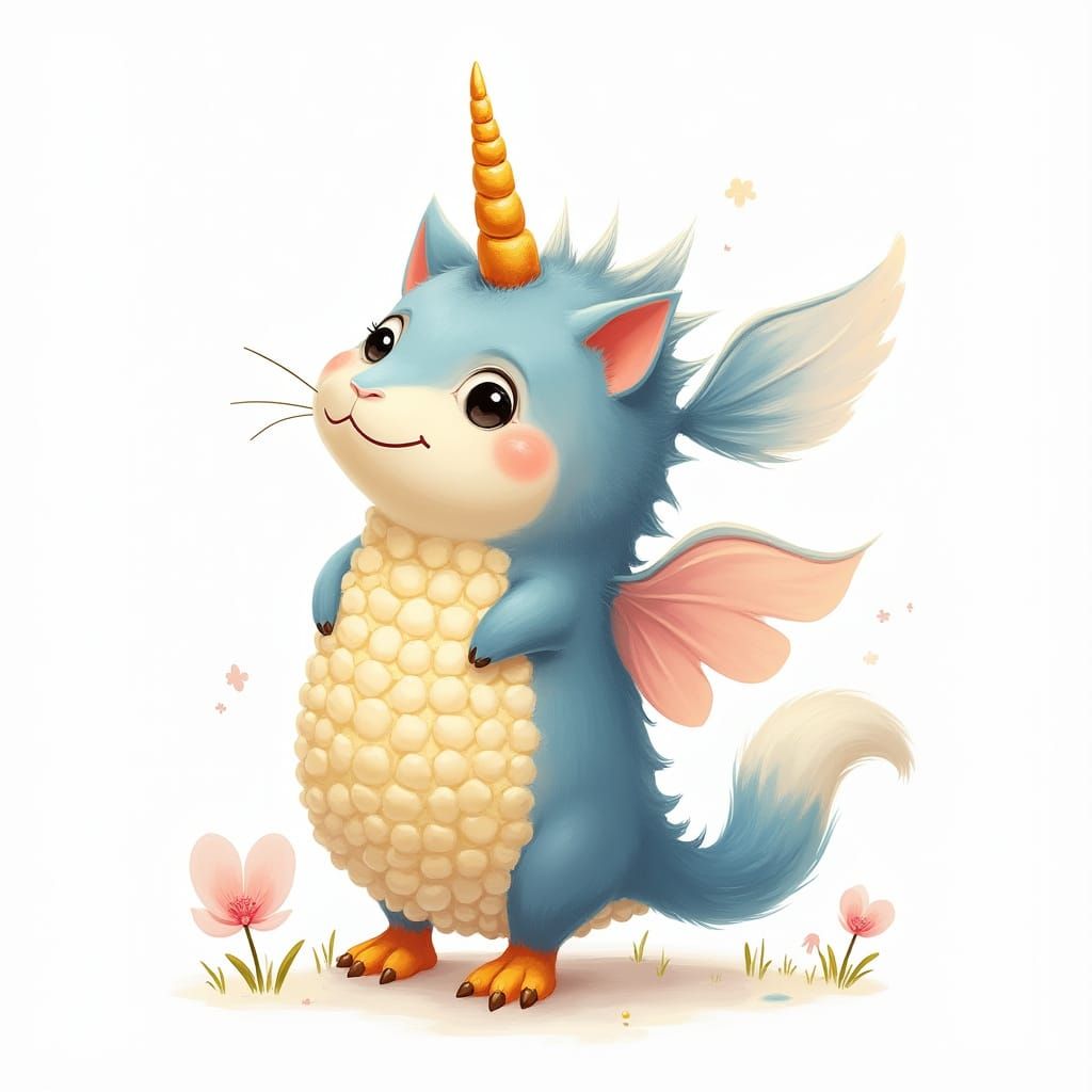Fantastical Creature with Mixed Animal Traits