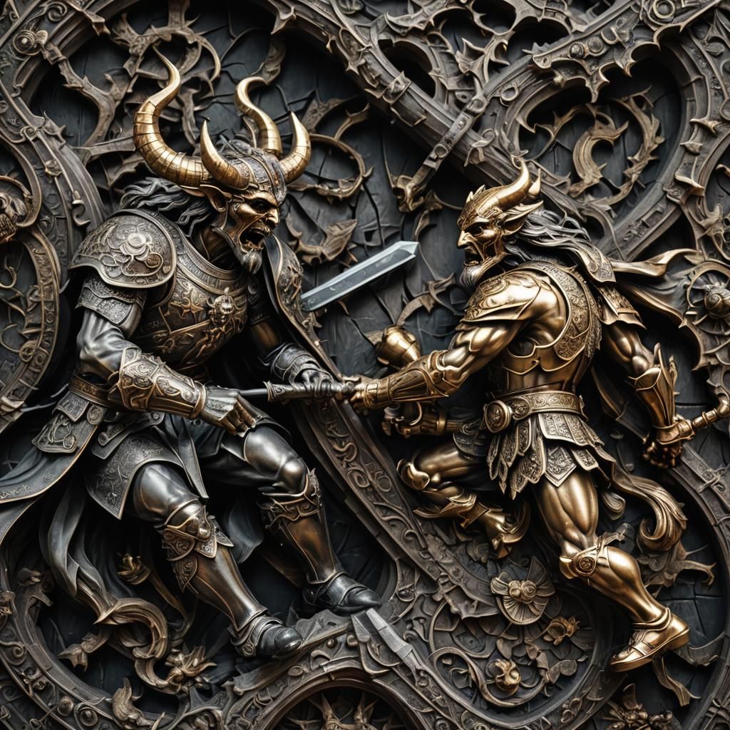 God and Devil in Epic Battle