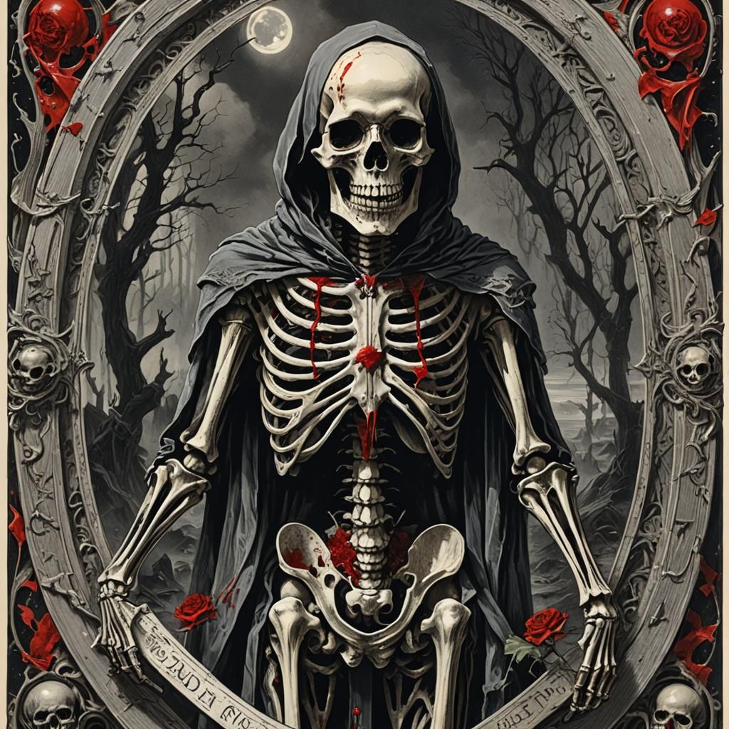 The Dead Tarot Card with Esoteric Symbols