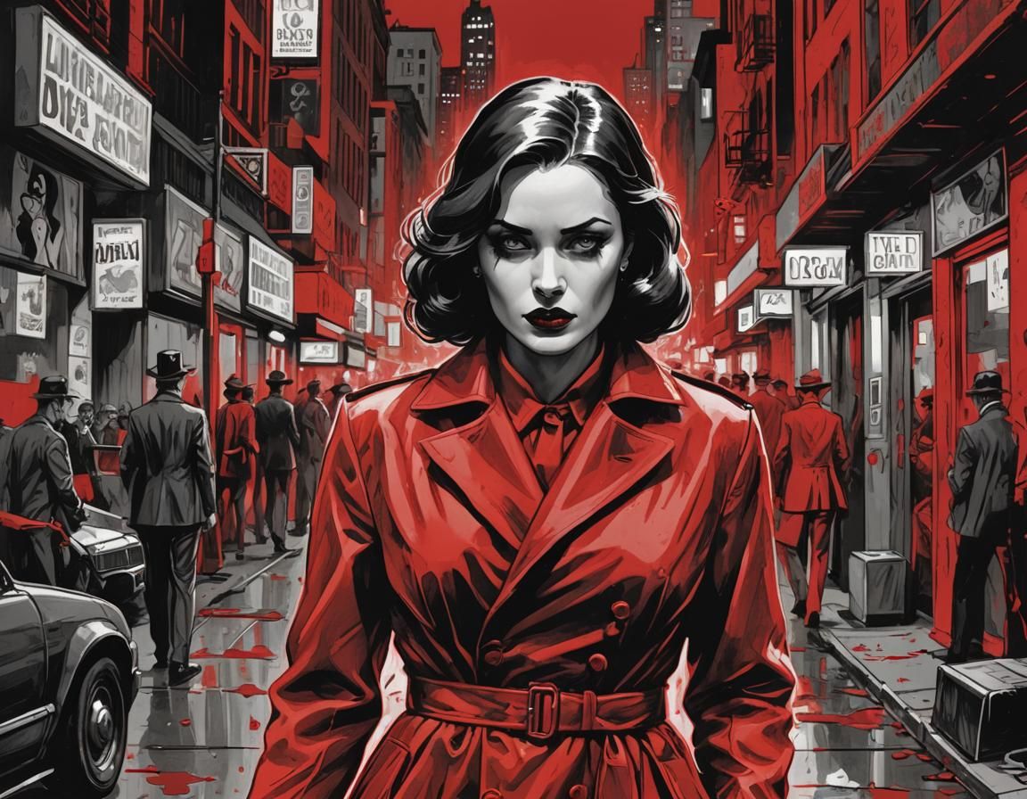 Album Cover Art The Lady in Red, monochromatic