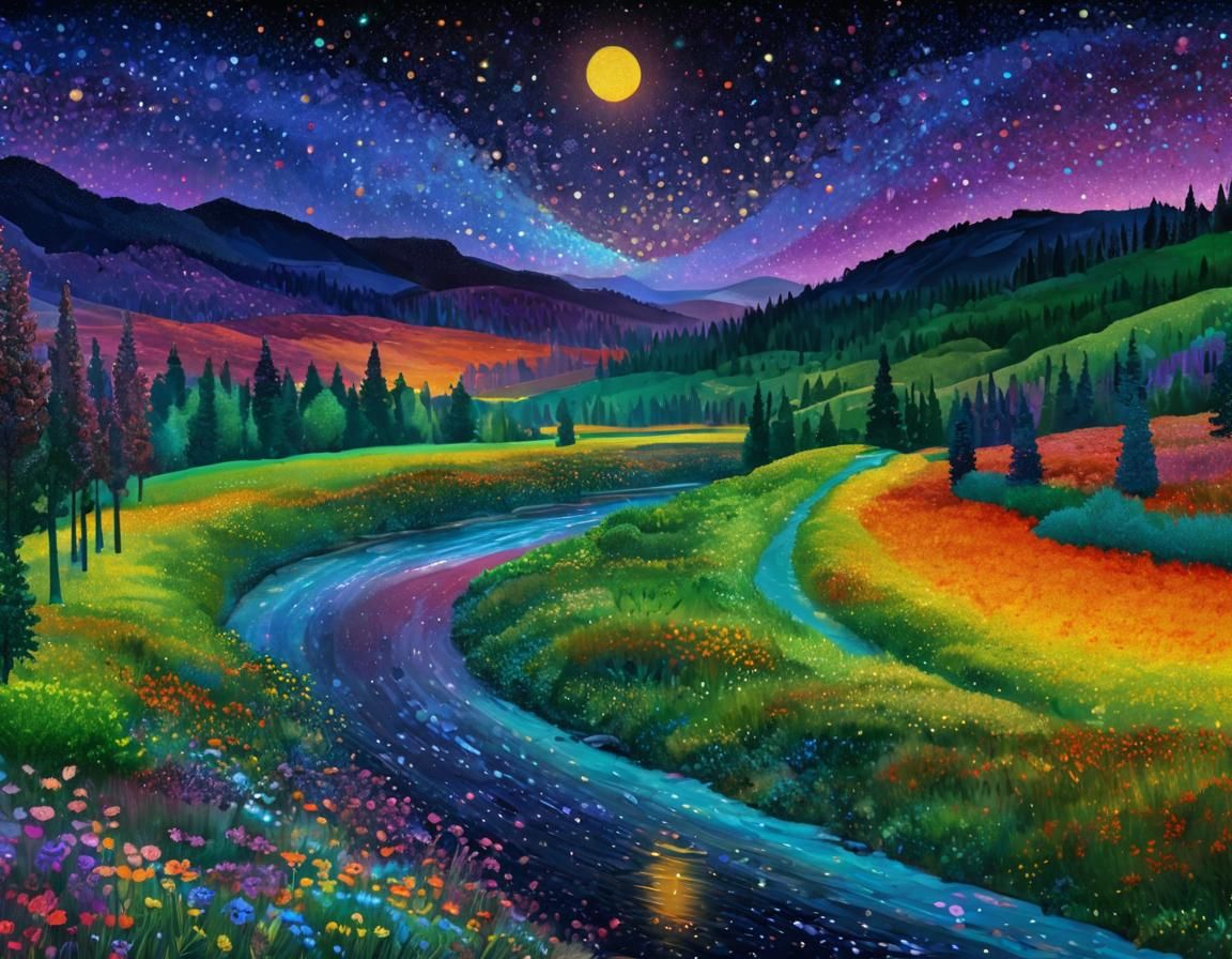 A surreal landscape at dusk. v6