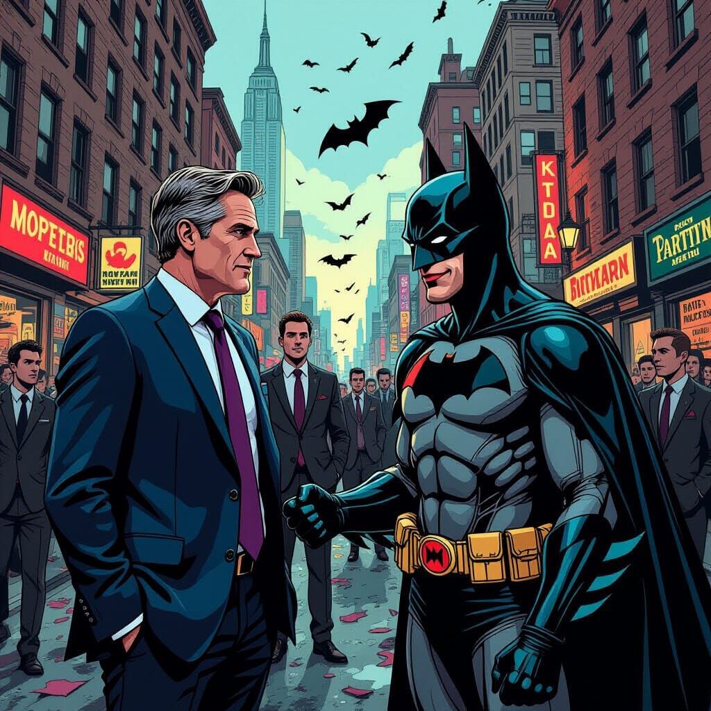 Politicians Meet Joker in Chaotic Comic Book Scene