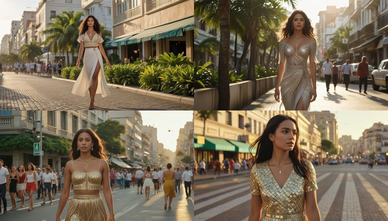 Elegant Brazilian Woman in Copacabana
