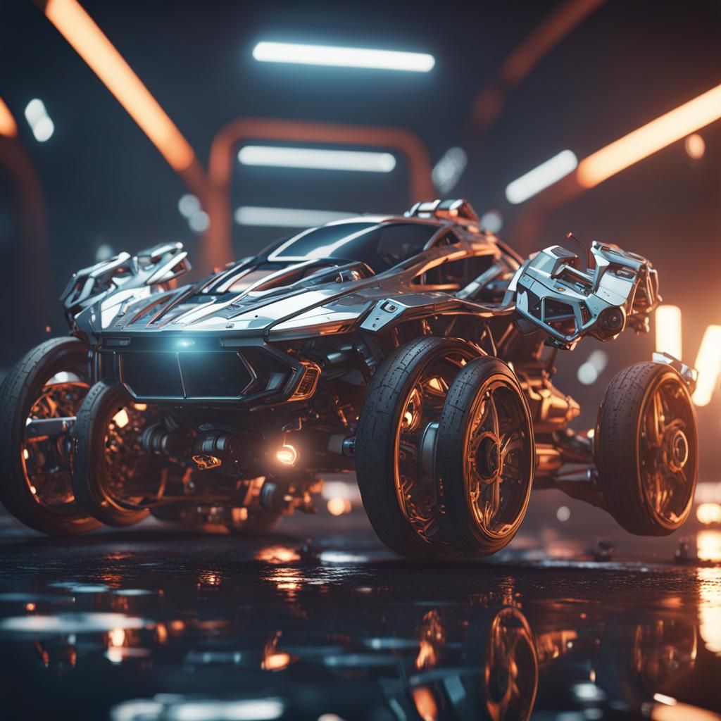 Futuristic Sci-Fi Car Render in 8K