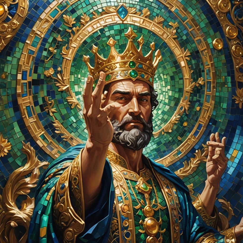 King Midas in Vibrant Oil Painting