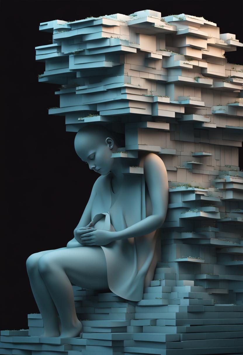 Surreal Worm Turns Into Monoliths: Dreamlike Art