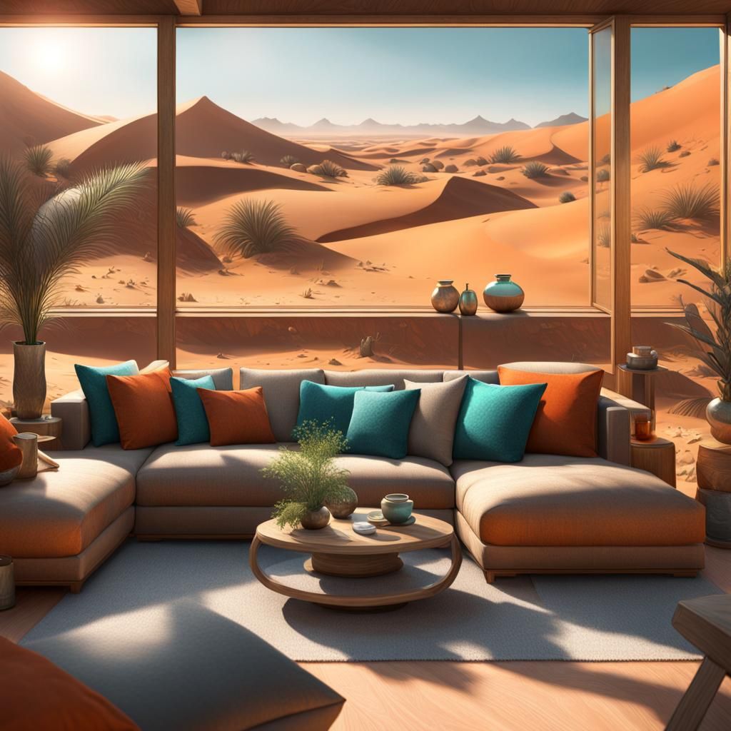 Cozy Den with Desert Terrarium, Dynamic Lighting